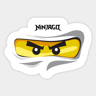 Ninjago Eyes WHITE Ninja ZANE FanArt FanMade T-Shirt Sticker